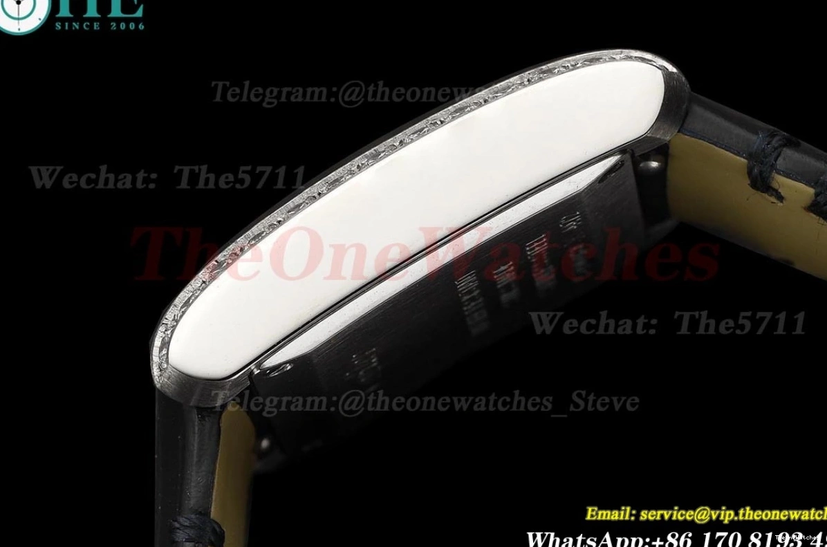 LE Dia Quartz Silver SS 8848F Dial Française Black Tank 21.2mm 0416